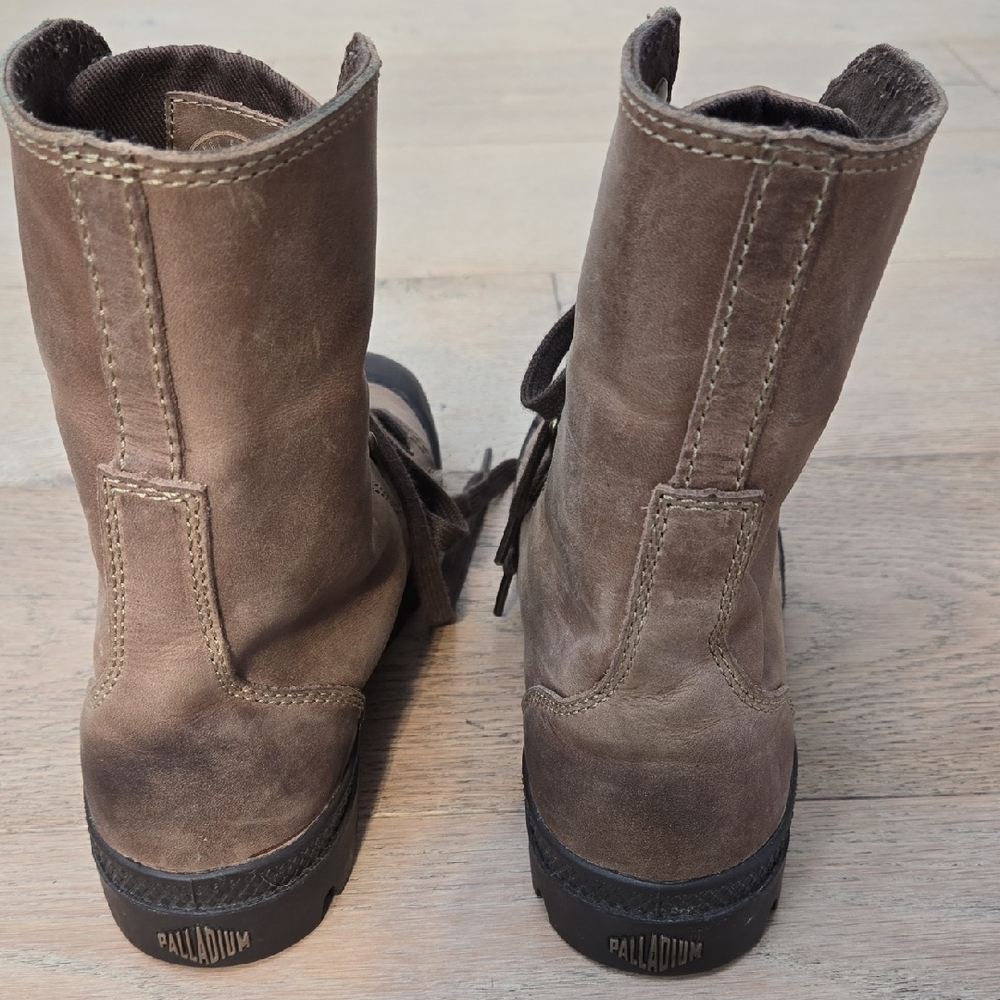 Palladium Brown Combat Boots Size 8.5 - Picture 6 of 8
